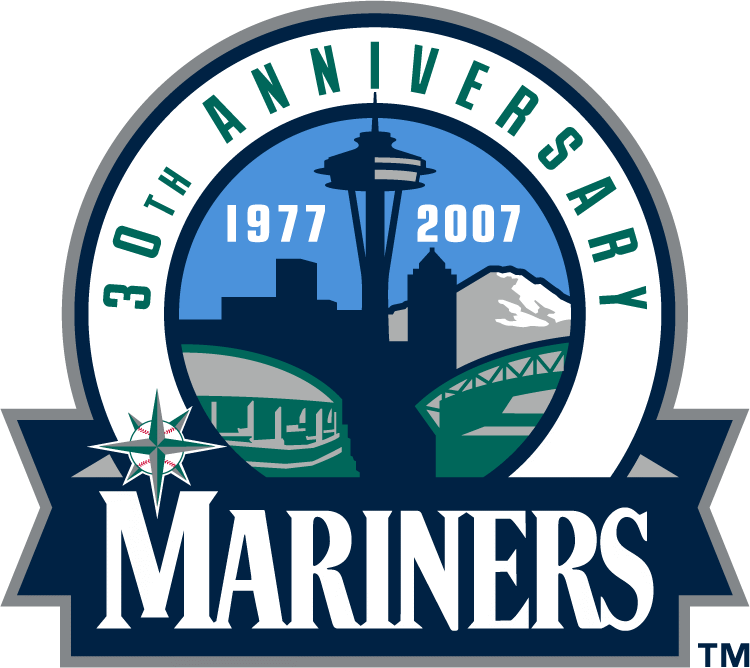 Seattle Mariners 2007 Anniversary Logo fabric transfer